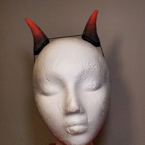 Handmade Red and Black Horns